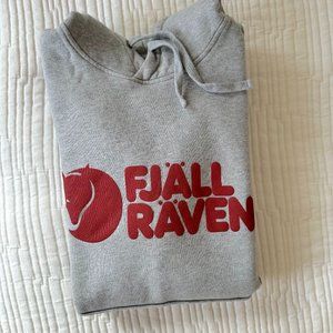 Men's Fjallraven Logo Hoodie, Grey/Melange, S